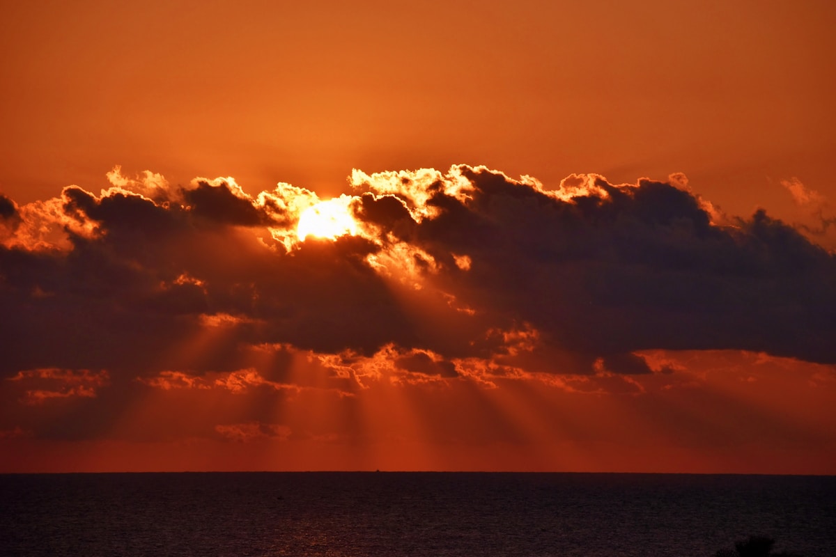 Blazing summer sun over Central Florida