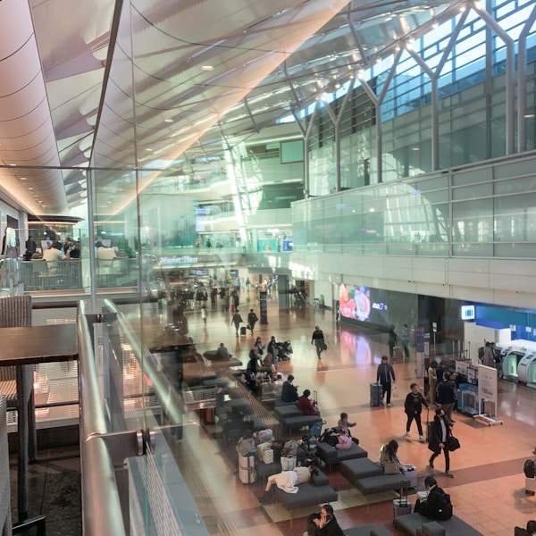 Empty airport terminal