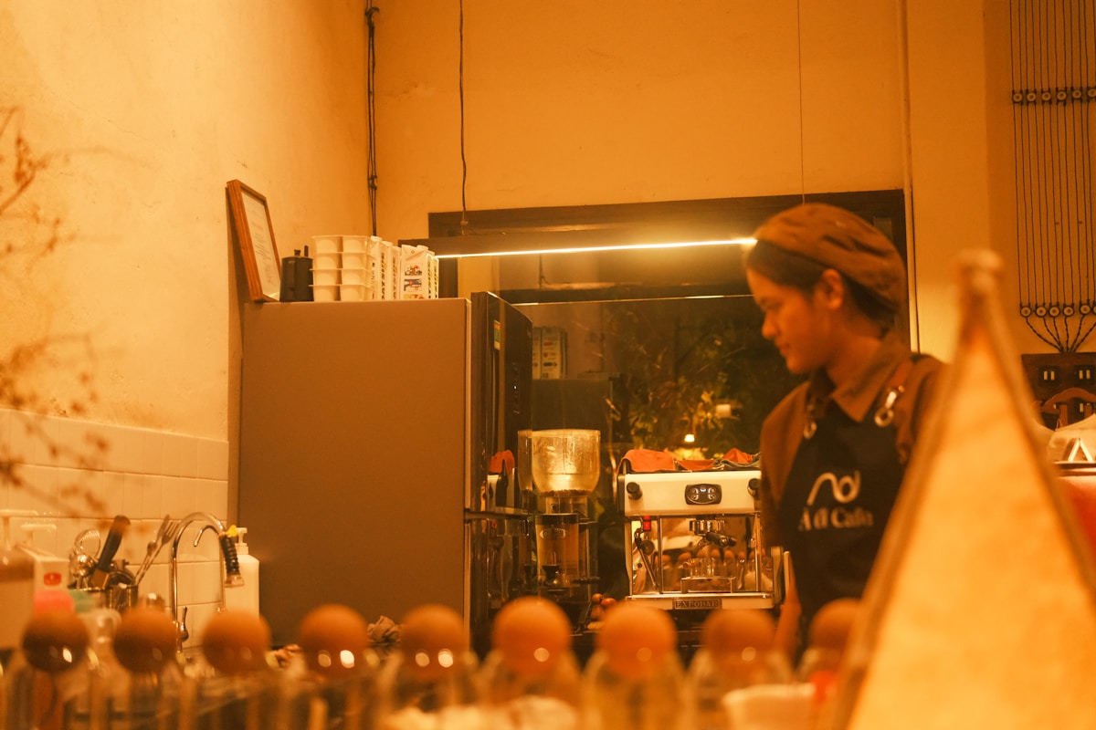 Coffee barista espresso drive through morning