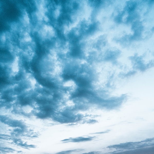 Tropical storm clouds ocean sky dramatic